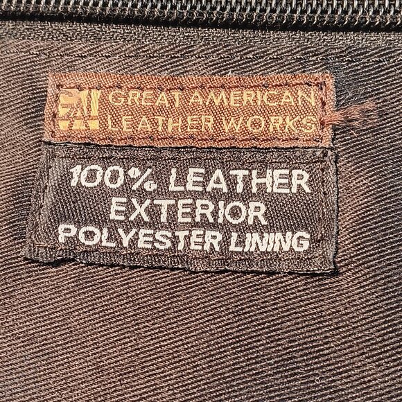 GAL vintage black leather multi pocket single strap shoulder bag purse - Picture 14 of 15